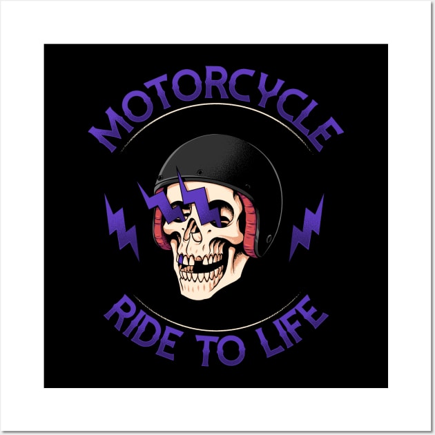 Motorcycle ride to live Wall Art by Objectype